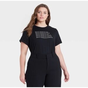 Ava & Viv “Beauty Knows No” Statement Tee Size 3X